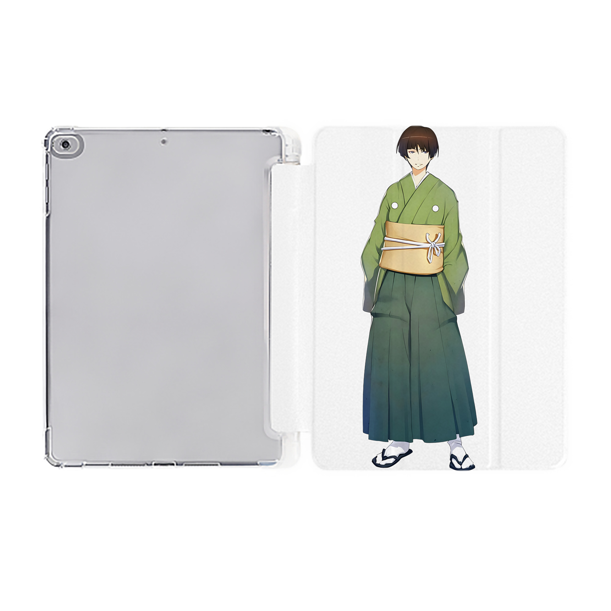 （画像用） 刀剣乱舞 Touken Ranbu IPad ケース ペン収納付き 三つ折りスタンド PUレザー×シリコン 対応機種9.5/10.5/10.9インチ